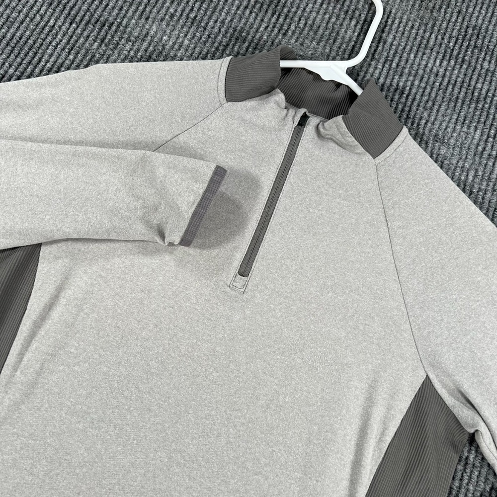 REI Shirt Pullover Womens Small Gray Long Sleeve 1/4 Zip Mock Neck Outdoor Casua